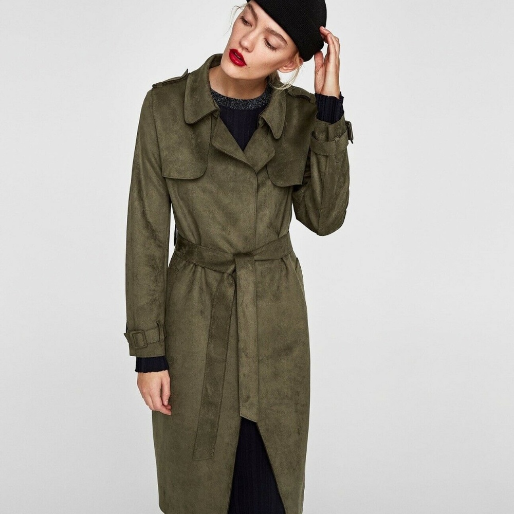 ZARA FAUX SUEDE COAT